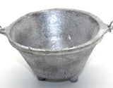 Cast Iron Canoe Smudge Pot & Incense Burner 4" -Great for all incense and sage(Incense not included )New-Silver iron pot