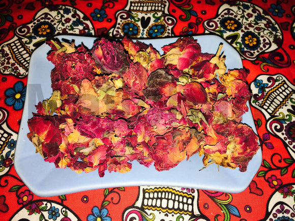 Red /pink rose petals -herbs - Majicden