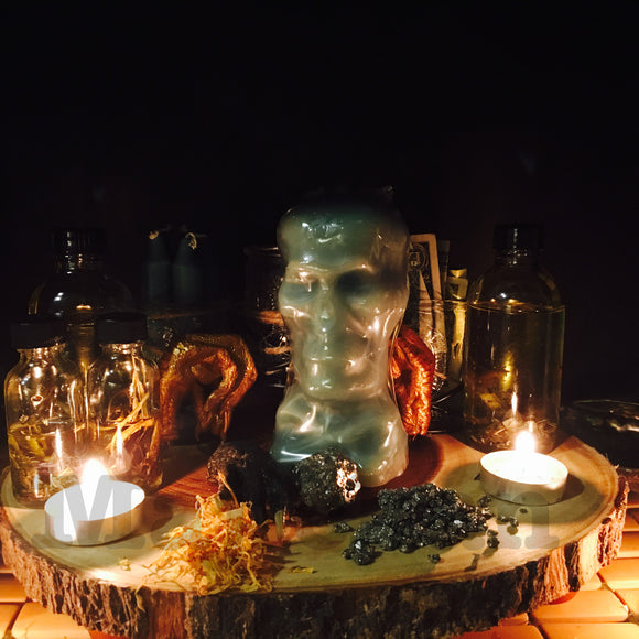 Lucky you -green skull service- good fortune luck prosperity, Better  work , steady work , increase clientele and luck all along you - Majicden
