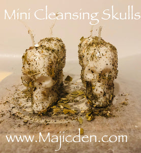 Mini White Skull Cleansers/ your choice ; uncrossing / cleansing / jinx remover/ hex breaker /uncrossing/cast off evil - Majicden
