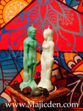 Image candles -male /female- dressed and loaded -Spellwork Candles/Rituals/ love/money/ good fortune / happiness / healing/ reconciliation/ compel/ bewitch - Majicden