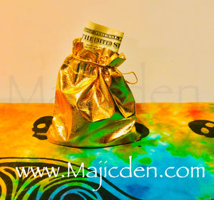 ✨2020 ✨Prosperity Gold Mojo Bags- Luck abundance , good fortune , work, stability financially✨✨ - Majicden