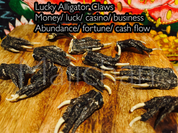 Lucky alligator feet- blessed / prayed over /Real Cured feet/ anointed for extra strength/gambling/fortune/bingo/money/ cash flow/abundance/prosperity