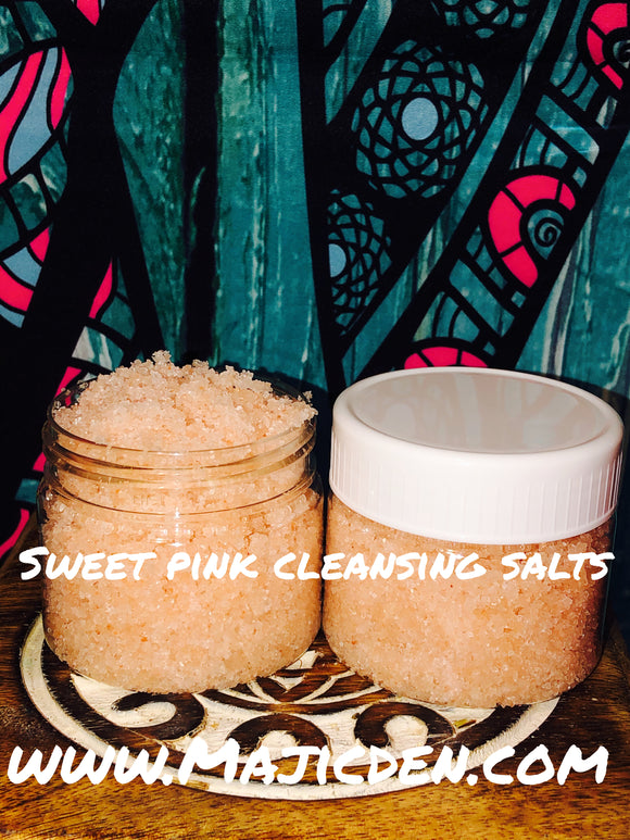 ✨✨Sweet Pink Salt Bath- cleansing salts / protection, removing negative vibes, cleansing to start new path/ keeps you feeling refreshed