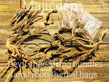 Devil Shoestring Whole Roots  -#1 Must have roots  protection/ Trip up enemies/ Tie them to their evil/ Great herbs for gambling/ winning/ luck / good fortune / new jobs / career / used thick pieces to make wands to help your spells stay shielded- Multi