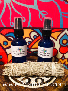 Sage Smudge Spray - purify/ cleanse / clear . Use after ritual / new homes / in car / baby room/ when in need of removing negativity-1.5oz spray Bottle