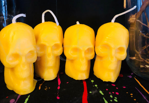 1-mini skull-100%Beeswax- clarity,decision - Majicden