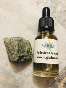 Lodestone and sand oil -10ml bottle- Money drawing, bring things your way, cash love prosperity improve buiness - Majicden