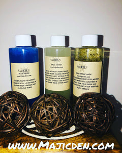 Majic lavender wash - draw in a sweet aroma of energy filled with satisfaction, love, happiness and bliss . Mop your bedrooms and light lavender candles -4oz wash
